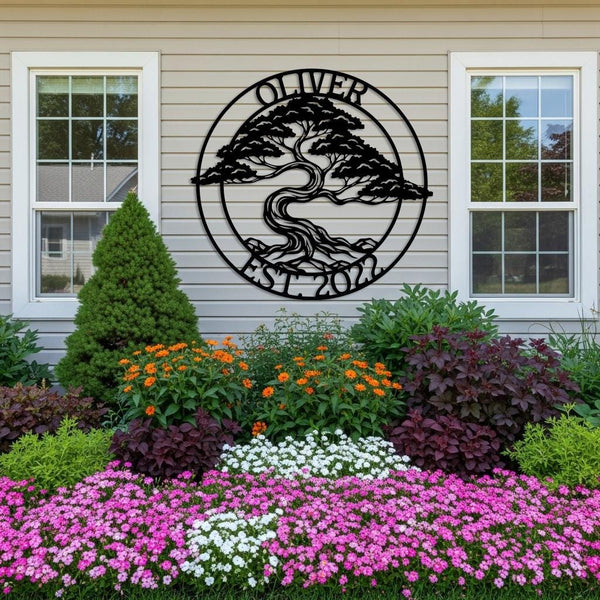 Custom Bonsai Tree Metal Sign