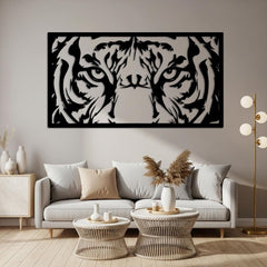 Tiger Face Metal Wall Art