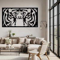 Tiger Face Metal Wall Art