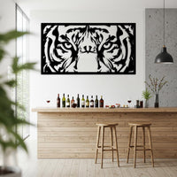 Tiger Face Metal Wall Art