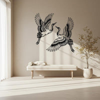 Flying Crane Metal Wall Art