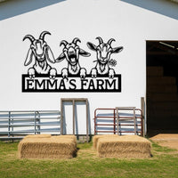 Custom Goat Farm Metal Sign