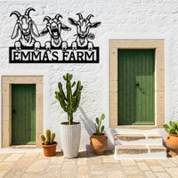 Custom Goat Farm Metal Sign
