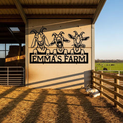 Custom Goat Farm Metal Sign