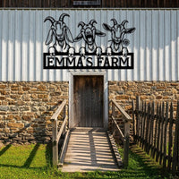 Custom Goat Farm Metal Sign