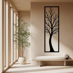 Vertical Tree Metal Wall Art