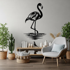 Flamingo Metal Wall Art