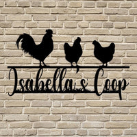 Custom Chicken Coop Metal Sign