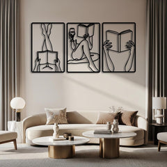 Minimalist Book Lover Wall Art Sets
