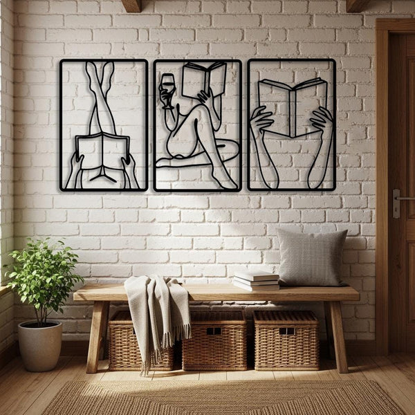 Minimalist Book Lover Wall Art Sets