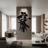 Mariachi Guitarist Metal Wall Decor