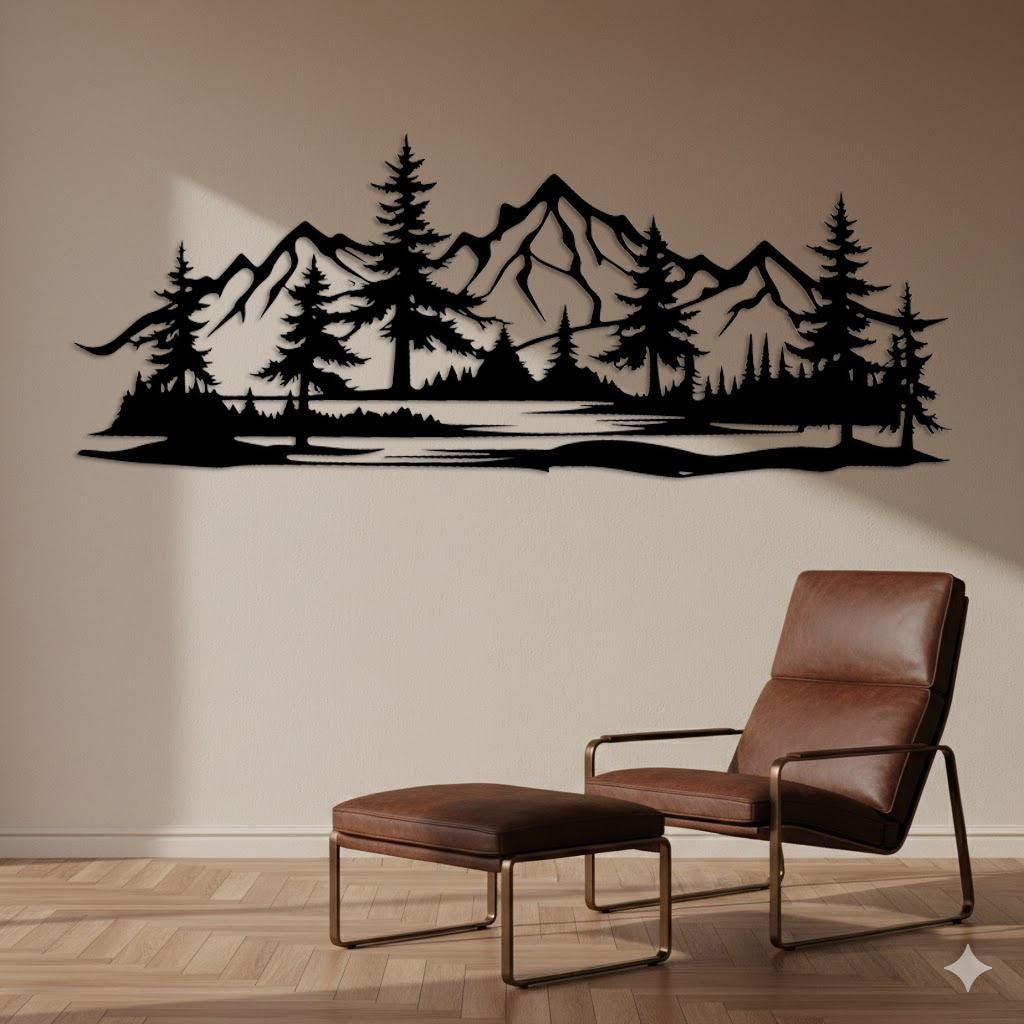 Mountain Metal Wall Decor