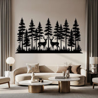 Deer Forest Metal Wall Art