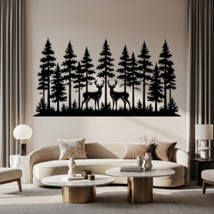 Deer Forest Metal Wall Art