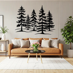 Pine Forest Metal Wall Decor