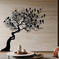 Tree on Cliff Metal Wall Decor
