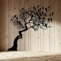 Tree on Cliff Metal Wall Decor