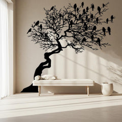 Tree on Cliff Metal Wall Decor