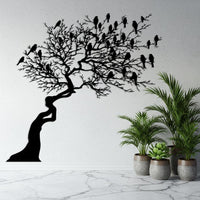 Tree on Cliff Metal Wall Decor