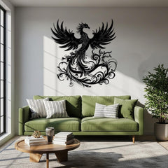 Gothic Phoenix Metal Wall Decor