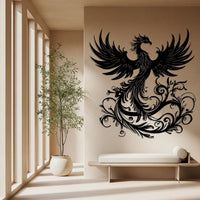 Gothic Phoenix Metal Wall Decor