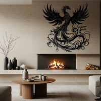Gothic Phoenix Metal Wall Decor