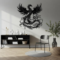 Gothic Phoenix Metal Wall Decor