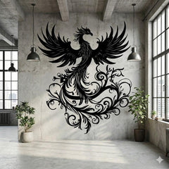 Gothic Phoenix Metal Wall Decor