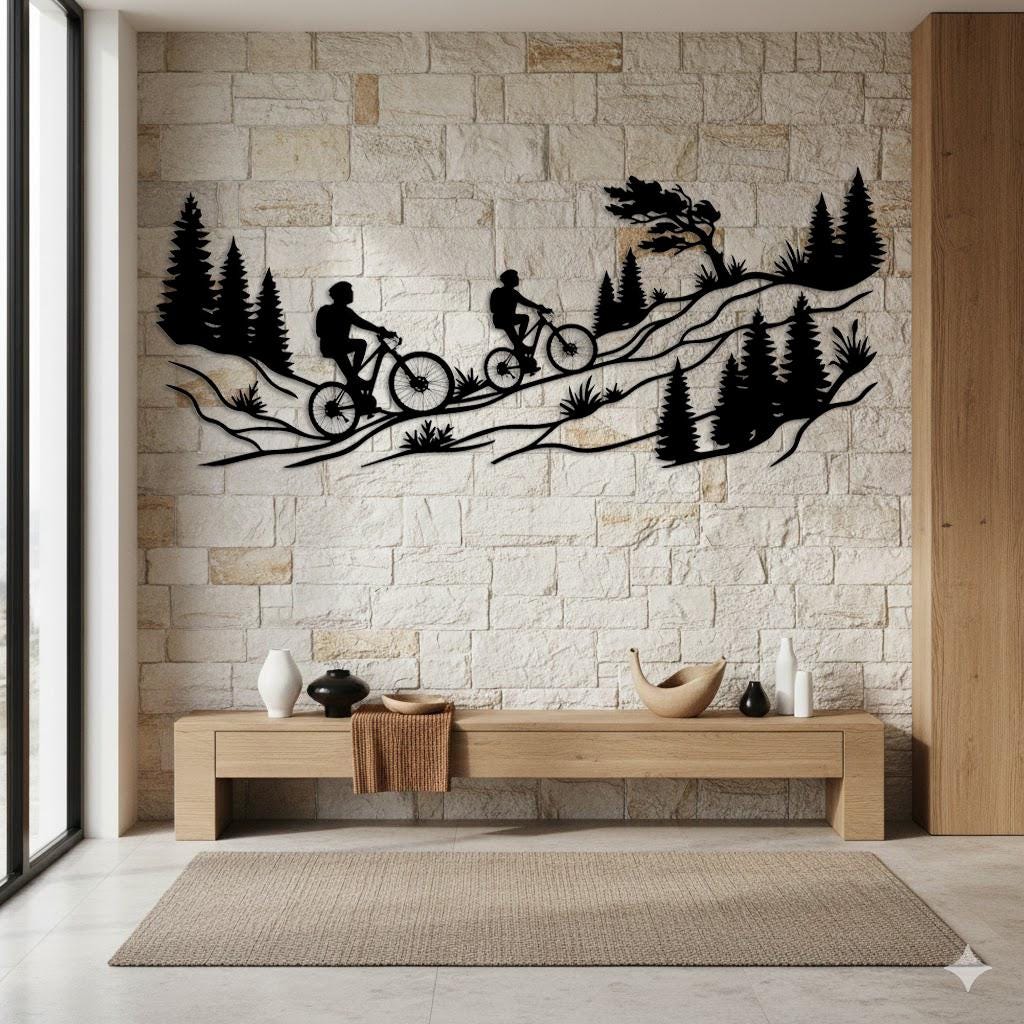 Mountain Bike Metal Wall Decor
