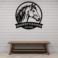 Custom Horse Ranch Metal Sign