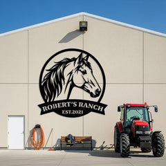Custom Horse Ranch Metal Sign
