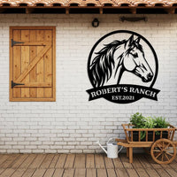 Custom Horse Ranch Metal Sign