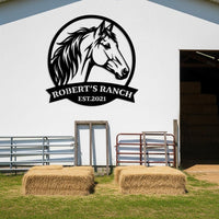 Custom Horse Ranch Metal Sign