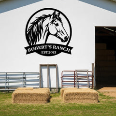 Custom Horse Ranch Metal Sign