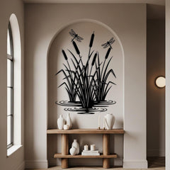 Cattails With Dragonfly Wall Decor