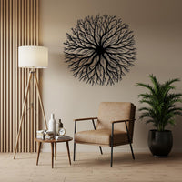 Round Tree Branch Metal Wall Decor