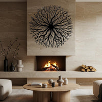 Round Tree Branch Metal Wall Decor
