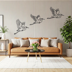 Flying Crane Wall Art Set