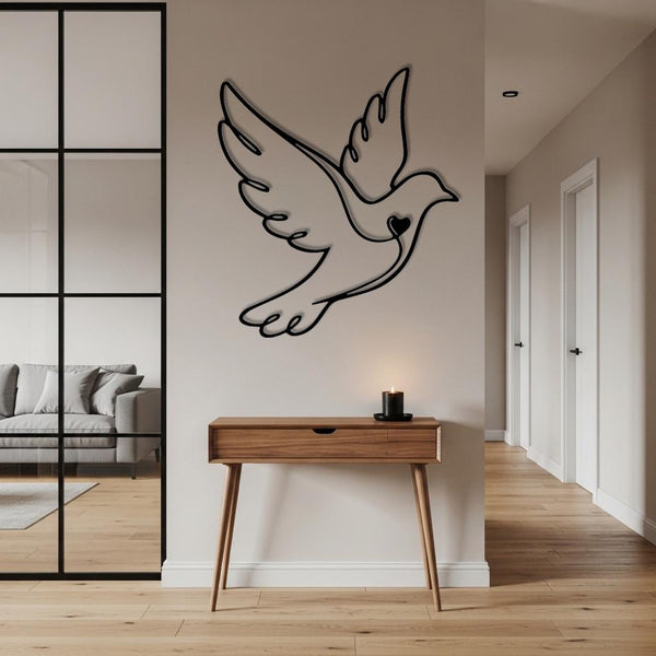 Love Dove Metal Wall Art
