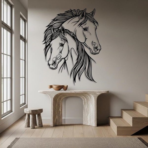 Country Horse Metal Wall Art