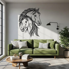 Country Horse Metal Wall Art