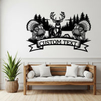 Custom Deer and Turkey Sign