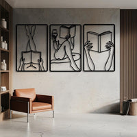 Minimalist Book Lover Wall Art Sets