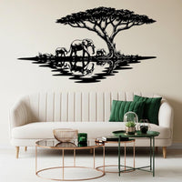 Safari Elephant Metal Wall Art