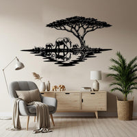 Safari Elephant Metal Wall Art