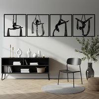 Aerial Silk Metal Wall Art