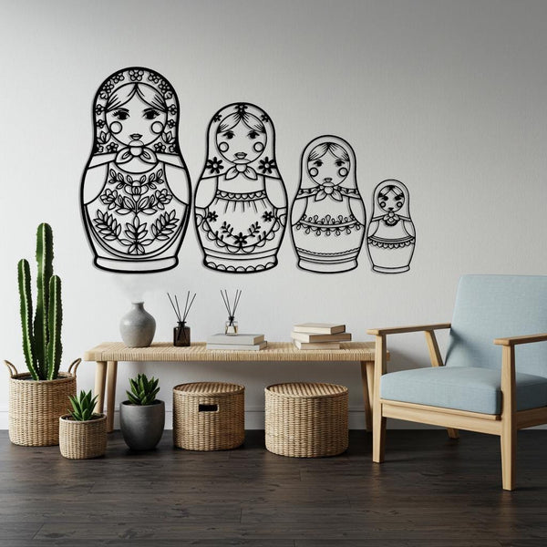 Matryoshka Metal Wall Art