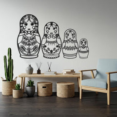 Matryoshka Metal Wall Art