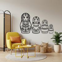 Matryoshka Metal Wall Art