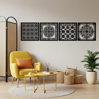 Folk Tile Metal Wall Art